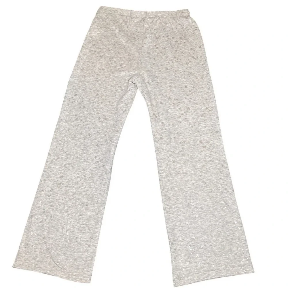Cupio Blush Knit Pullover Lounge Set S Gray Stars Top Pants Cozy Comfort Sparkle